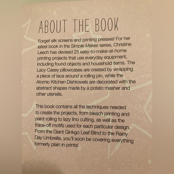 NEW Fresh Prints 25 Easy Enticing Printing Projects to Make at Home DIY By Leech - Picture 5 of 17